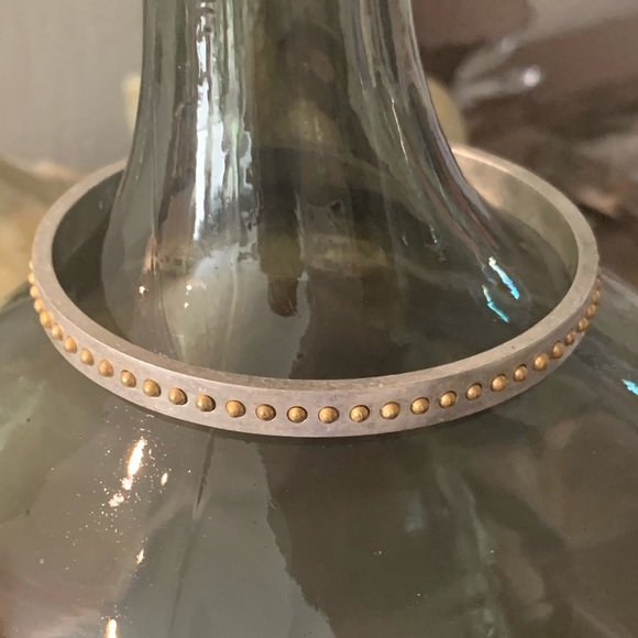 India Hicks bracelet with brass studs on silver